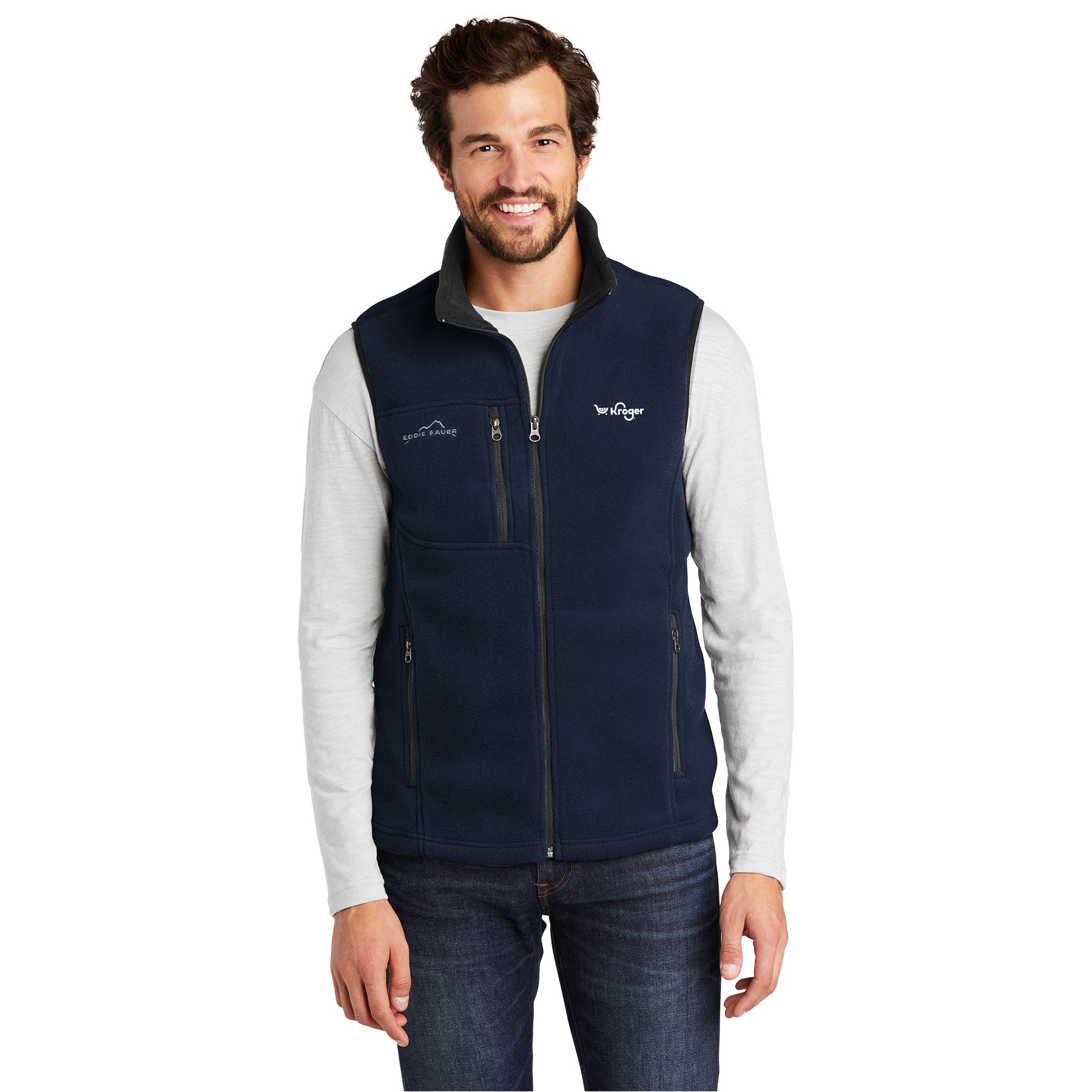 KGS-130 Men's Eddie Bauer Fleece Vest Navy