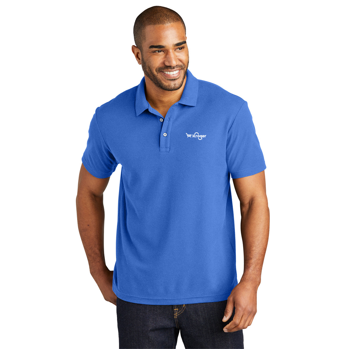 KGS-226 | Men's Cotton Blend Pique Polo - True Blue – Shop Kroger Gear